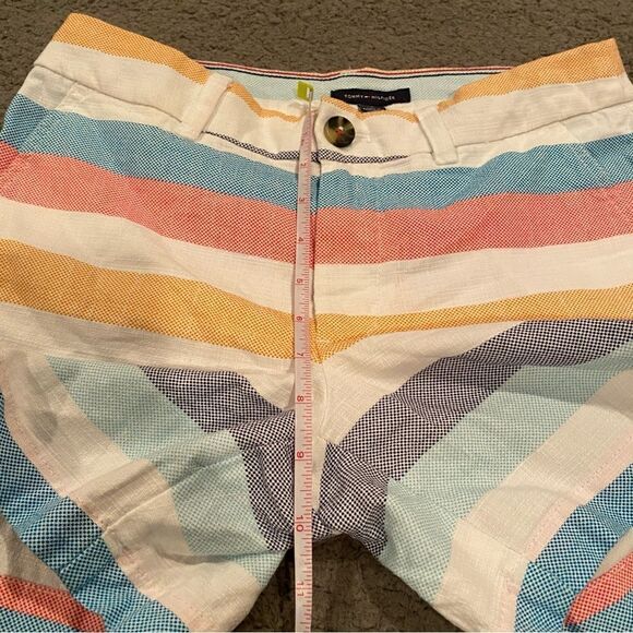 Tommy Hilfiger Flat Front Striped Shorts Size 0 - Picture 5 of 7